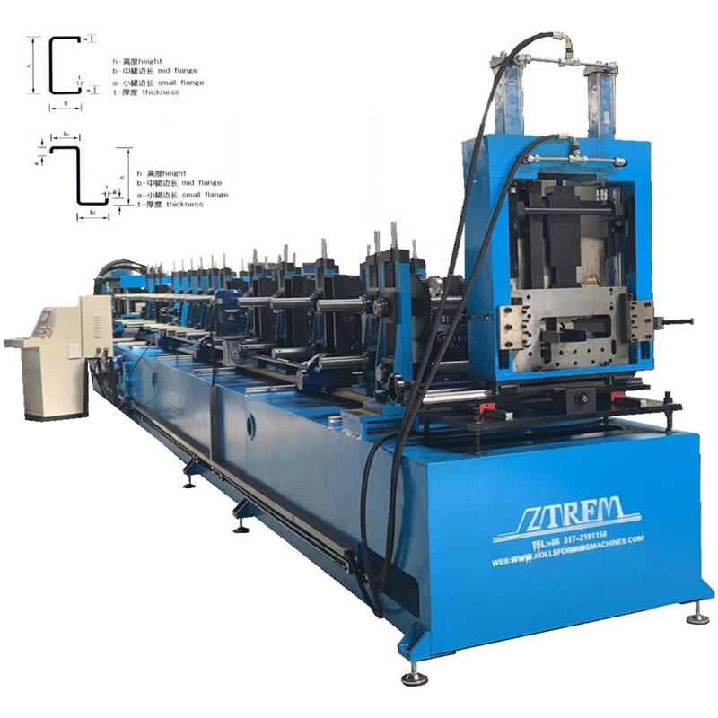 Fully automatic or half automatic C/U/Z Purlin Roll Forming Machine