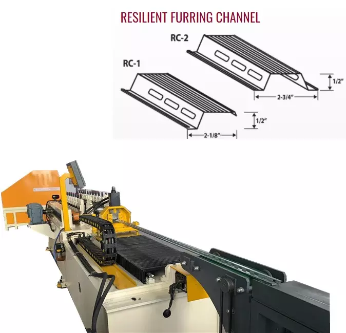 Resilient Furring Channel Making Machine Metal Channels Z Furring Drywall Channels Roll Forming Machine