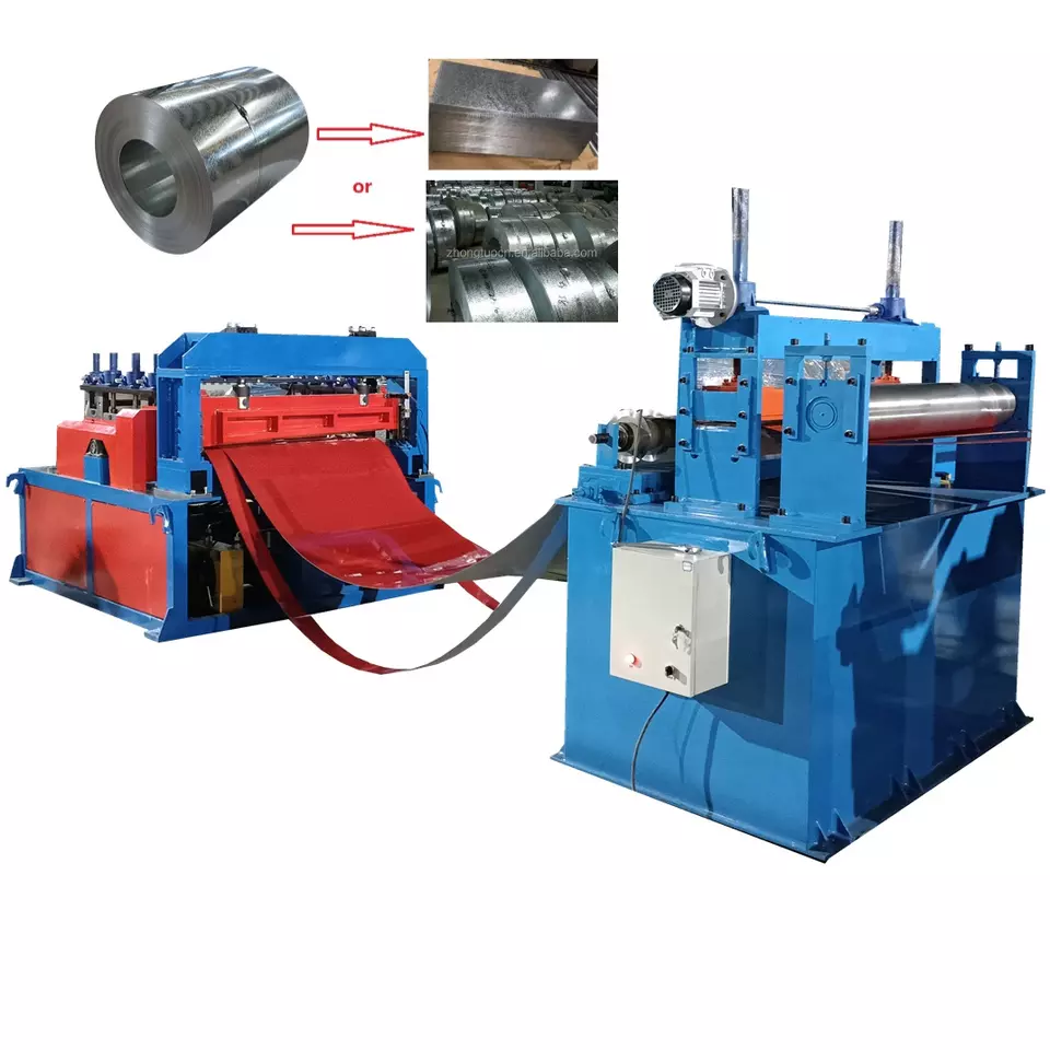 Simple steel coil slitting line metal sheet cut to length and slitting line machine with recoiler