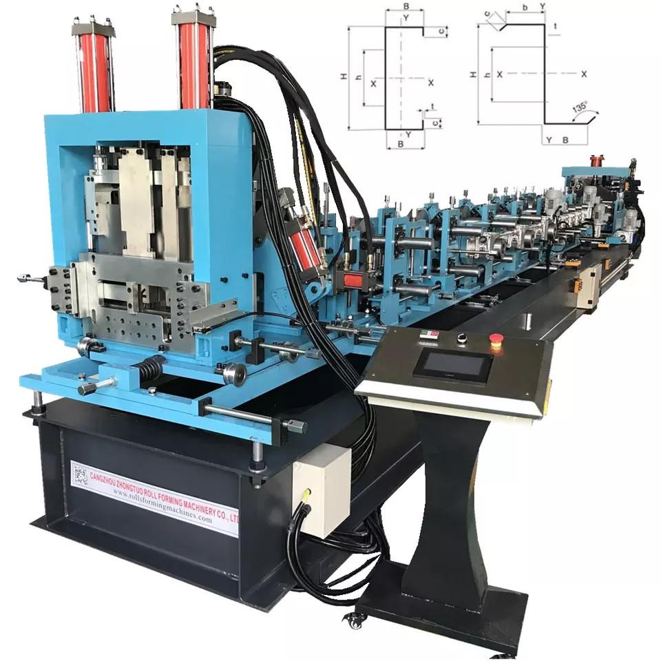 Automtic channel profile cz purlin machine cz sigama purlin roll forming machine