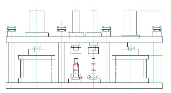 Punching part drawing of door frame machine.png