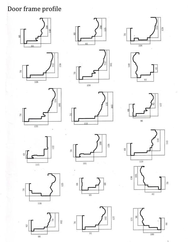 Door Frame Roll Forming Machine Provides Real Support and Protection for Building Entrances 6 Other Door Frame Cross Section Profile Drawings