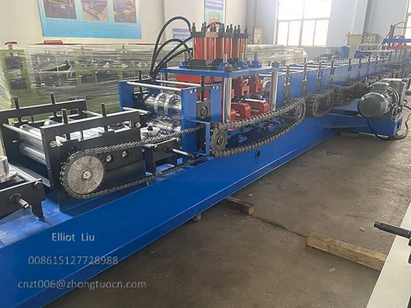 C Purlin Roll Forming Machine - Feeding, Punching, Forming Section C Purlin Roll Forming Machine - Feeding, Punching, Forming Section