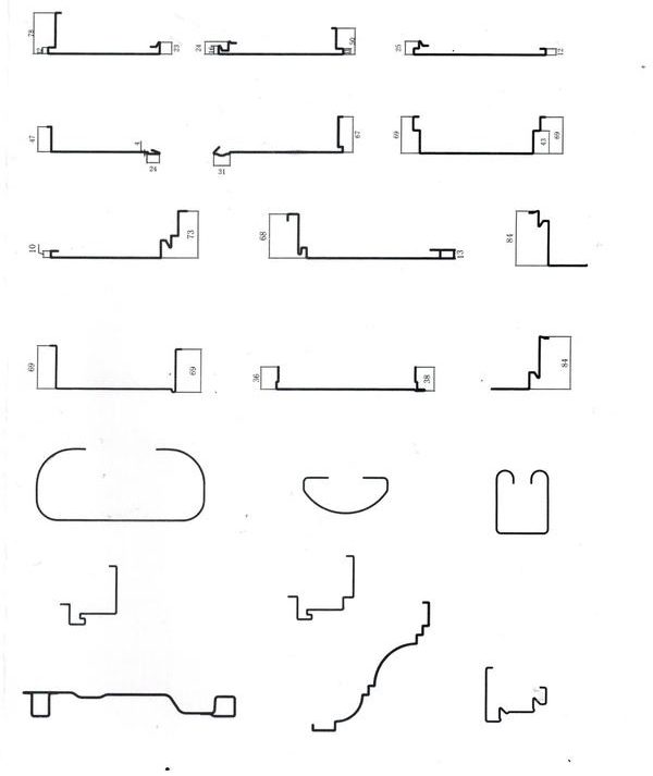 Steel Door Frame Roll Forming Machine 17 Passes Reliable Production - Other Door Frame Cross Section Other Door Frame Cross Section Profile Drawings 2