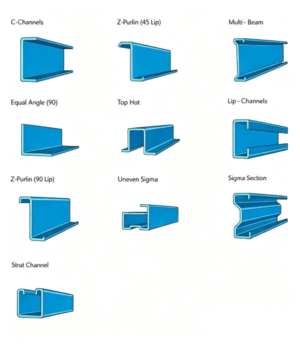 CZ Channel Roll Forming Machine Easily Produces Both C and Z Purlins 19 Other size charts