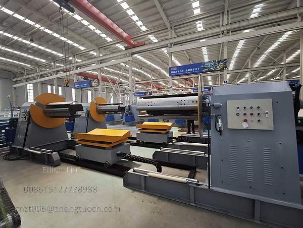 Decoiler 7 Ton 1250mm with Electrically Rotating Loading Cart 10 7-ton 1250mm complete display of the decoiler