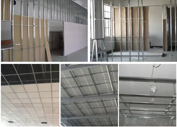 Step by Step Guide to T Bar Roll Forming Machine Operation and Three Independent Production Lines 10 The application of the finished products produced by the T Bar Roll Forming Machine