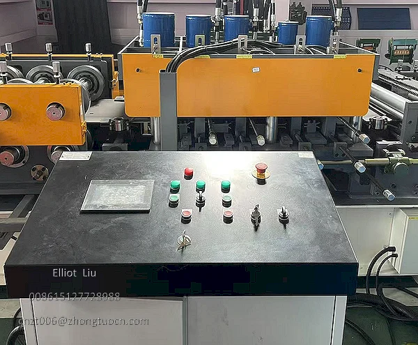 Automatic Size Adjustment Hat Purlin Roll Forming Machine - Control Panel 3 Hydraulic Stations Omega Keel Roll Forming Machine for Flexible Powe - CGWO38 1787140381 Gb31