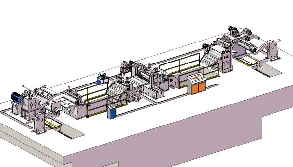 Model drawing of Steel Coil Sheet Slitting Machine
