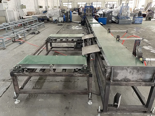 20 Station Rollforming Purlin Machine From Steel Coil to Finished Profile 14 Rollforming Purlin Machine-Receiving Table