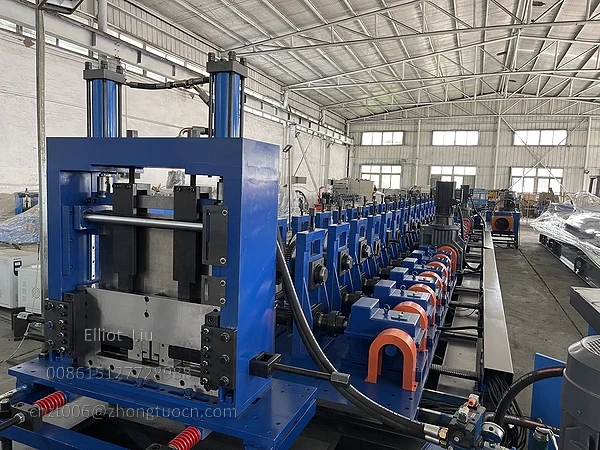 20 Station Rollforming Purlin Machine From Steel Coil to Finished Profile 16 Rollforming Purlin Machine - Excellent Cutting Section