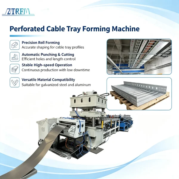 How to Turn a Steel Coil Into Quality Cable Trays With a Perforated Cable Tray Forming Machine 7 Perforated Cable Tray Forming Machine