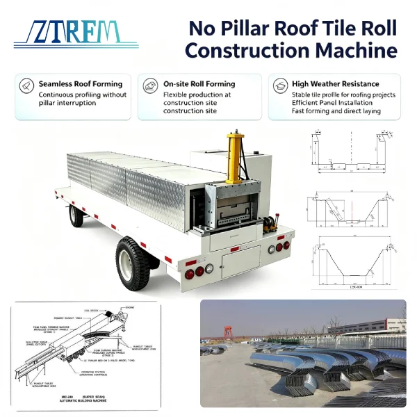 Products 11 No Pillar Roof Tile Roll Construction Machine