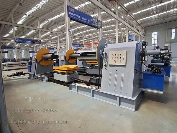 Mandrel Steel Coil Decoiler - Two control cabinets on one side Mandrel Steel Coil Decoiler - Two control cabinets on one side
