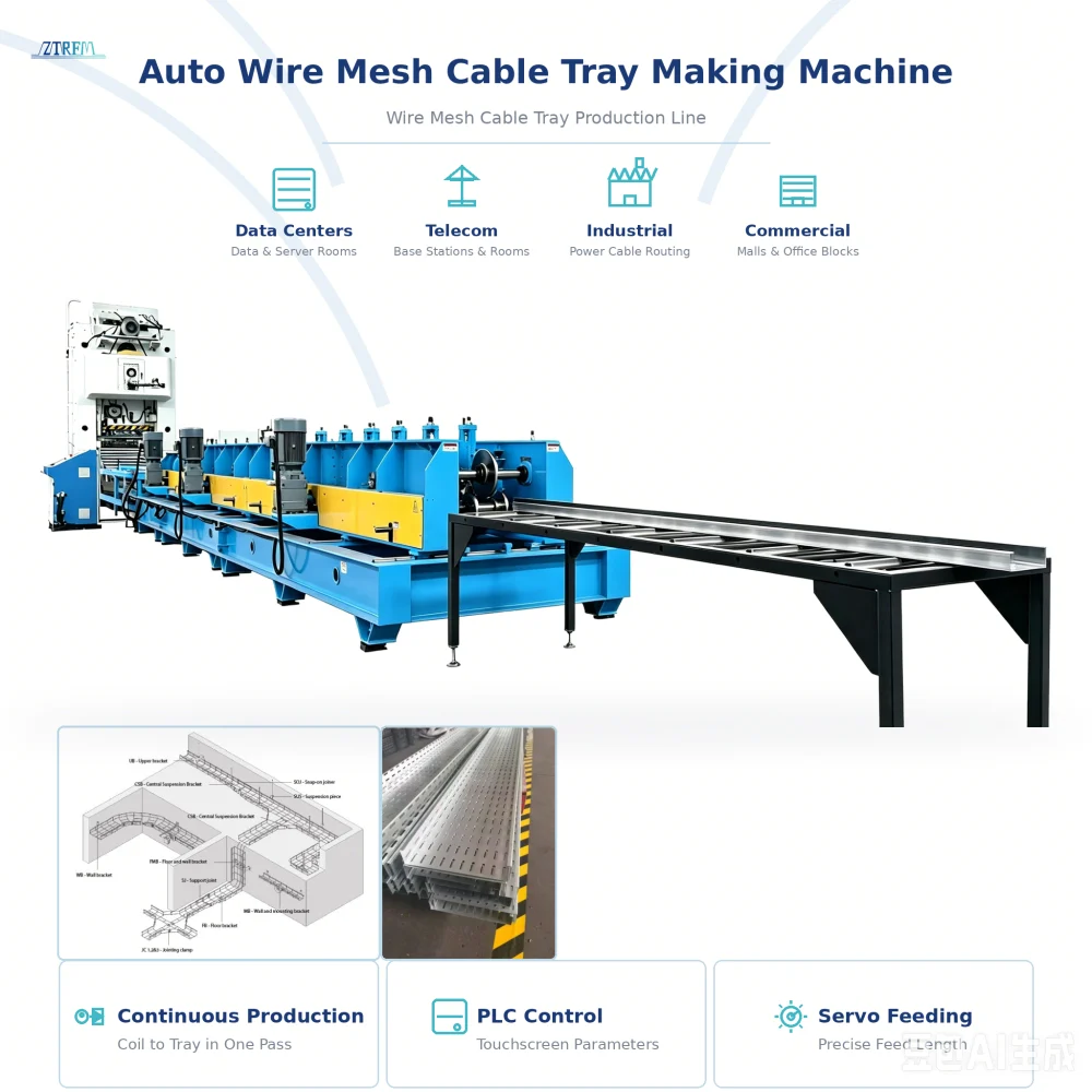 Auto Wire Mesh Cable Tray Making Machine Auto Wire Mesh Cable Tray Making Machine