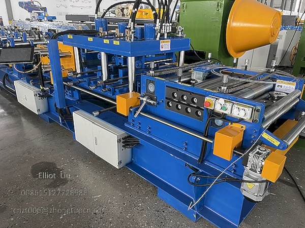CZ Adjustable Purlin Rolling Forming Machine - Punching Section