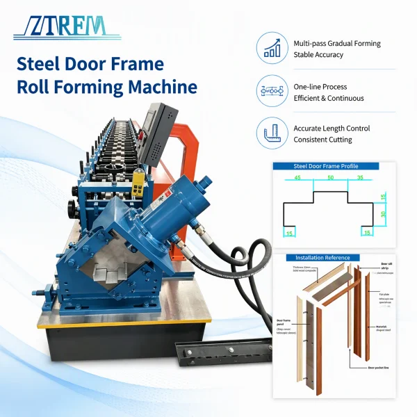 Steel Door Frame Roll Forming Machine