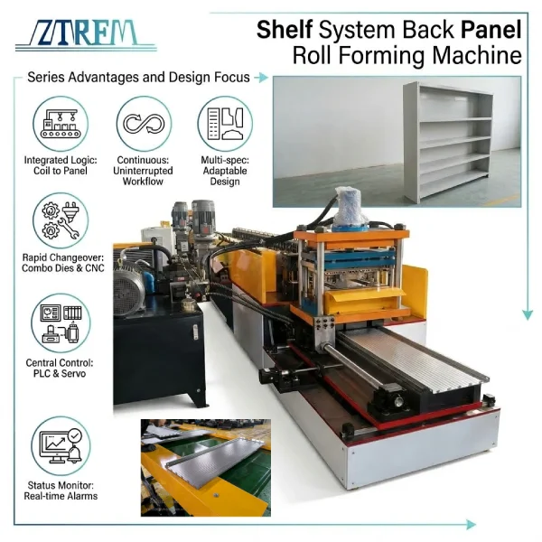 Shelf System Back Panel Roll Forming Machine Shelf System Back Panel Roll Forming Machine