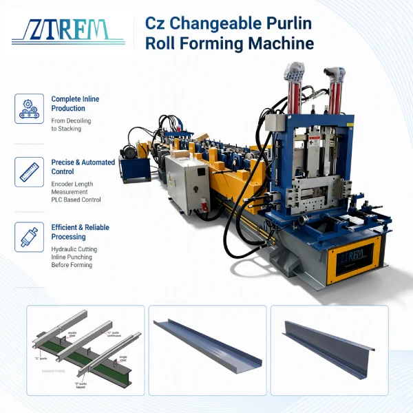 CZ Changeable Purlin Roll Forming Machine-