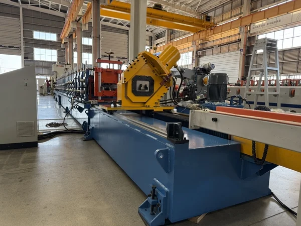 Shelf Forming Machine Production Line - Shearing Section and Material Receiving Section Shelf Forming Machine Production Line - Shearing Section and Material Receiving Section
