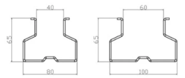 Shelf column layout drawing Shelf column layout drawing