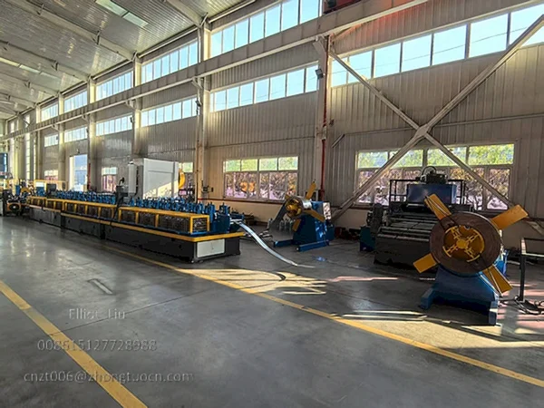 Support C Channel Strut Roll Forming Machine-Decoiler、 feeding、 leveling、forming Support C Channel Strut Roll Forming Machine-Decoiler、 feeding、 leveling、forming