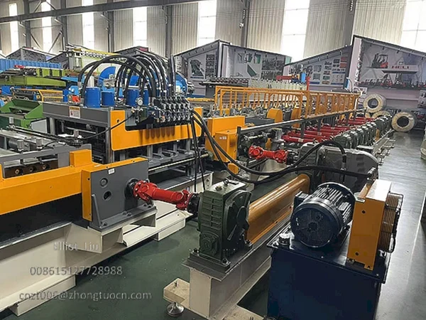 Automatic Purlin C Z Profile Roll Forming Machine - Side View 1 Automatic Purlin C Z Profile Roll Forming Machine - Side View 1