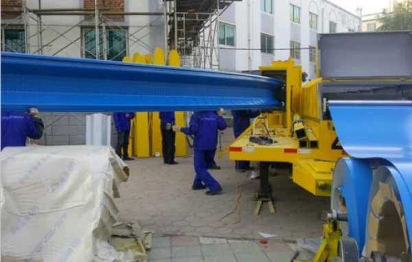 KR Roof Building Machine - On-site Construction Process KR Roof Building Machine - On-site Construction Process